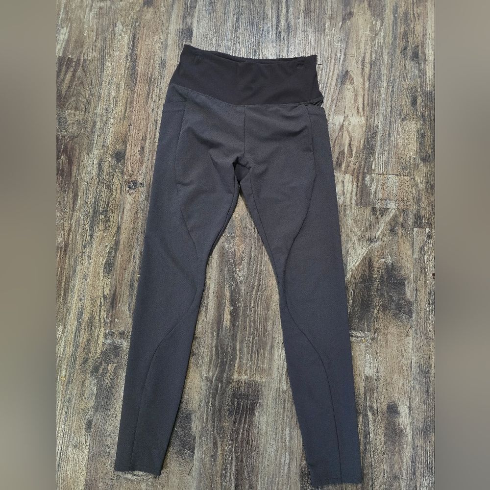 Athleta Quest Hybrid Tight Leggings Size 4 Grey High Waist Pockets